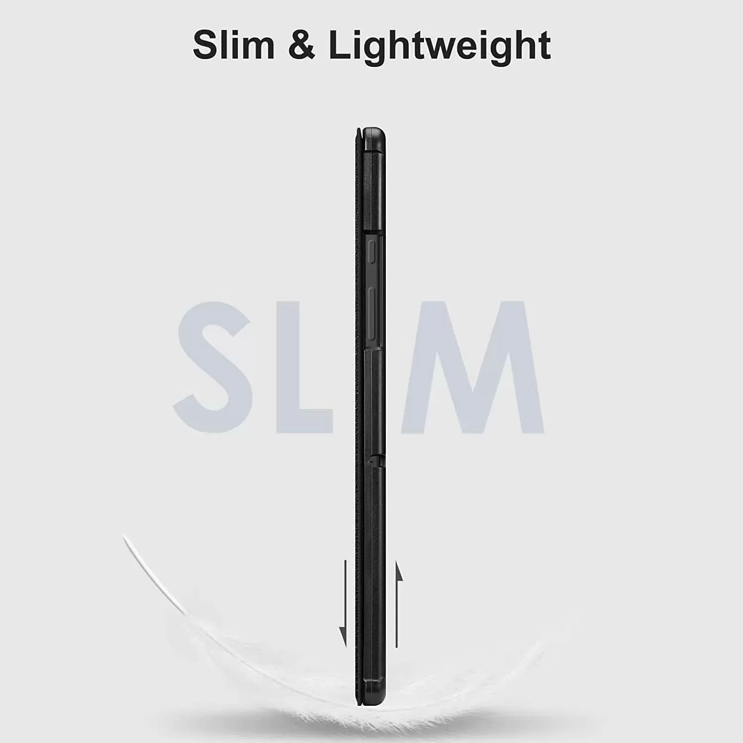 Galaxy Tab A8 10.5” Inch 32 GB Wi-Fi Android 11 Touchscreen International Tablet Bundle – MDTec Hard Back Tri-Fold Stand Cover Case and 64GB microSD Card [Gray]