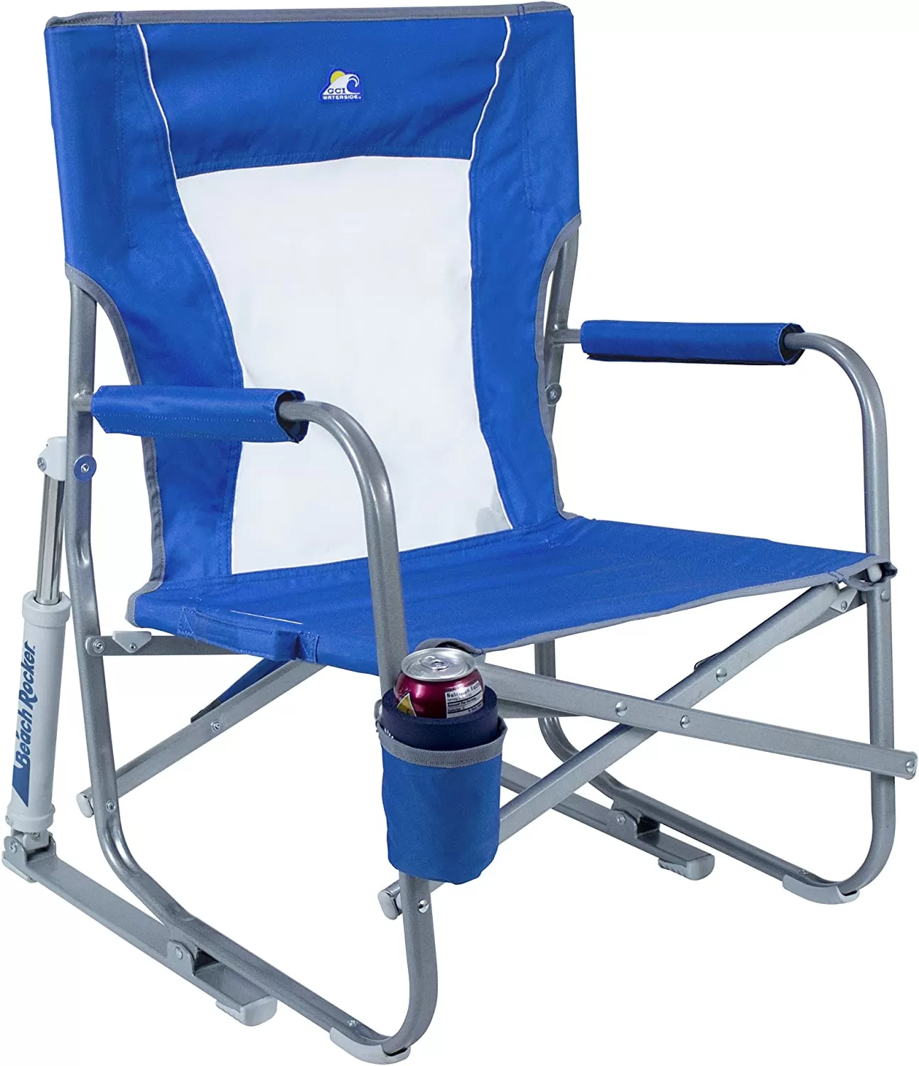 Outdoor Freestyle Rocker Portable Rocking Chair & Outdoor Camping Chair, ergonomic Nylon, Indigo Blue