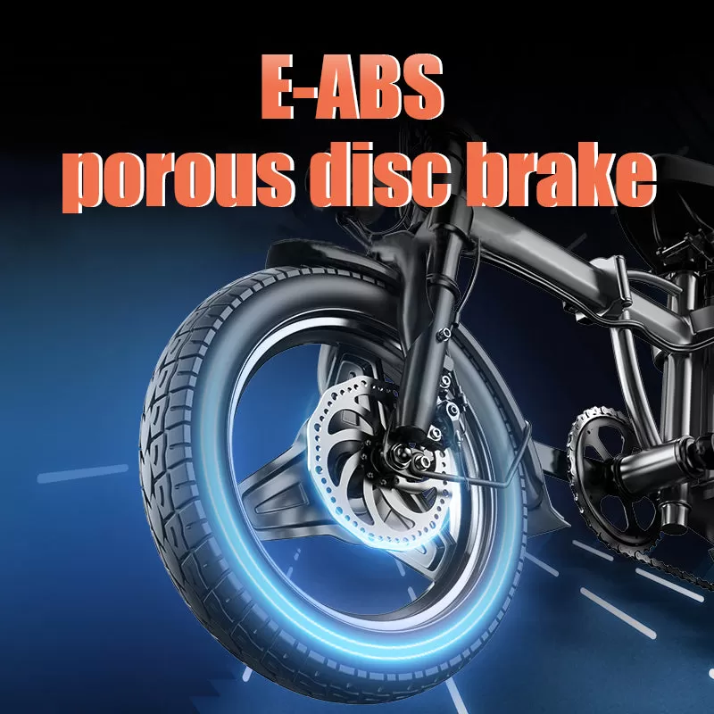 E-bike F12 Pro 48V12AH 400W Dual Motor Folding Ebike Aluminum alloy body, 14