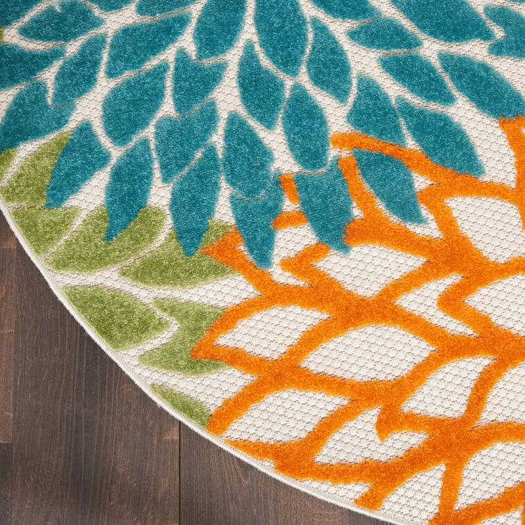 Miraloma Green/Red/Orange Indoor/Outdoor Rug