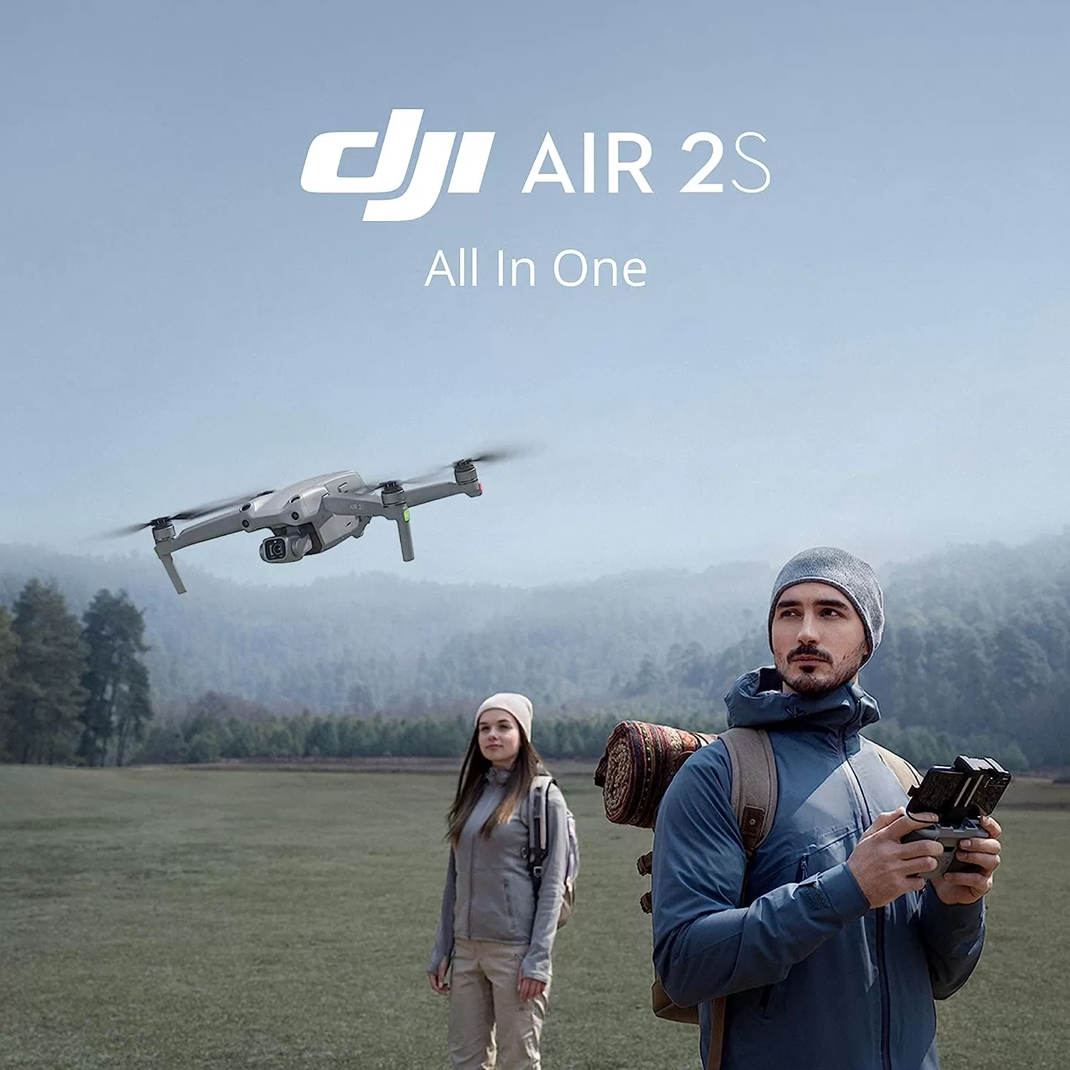 DJI Air 2S - Drone Quadcopter UAV with 3-Axis Gimbal Camera, 5.4K Video, 1-Inch CMOS Sensor, 4 Directions of Obstacle Sensing, 31-Min Flight Time, Max 7.5-Mile Video Transmission, MasterShots, Gray (Renewed)