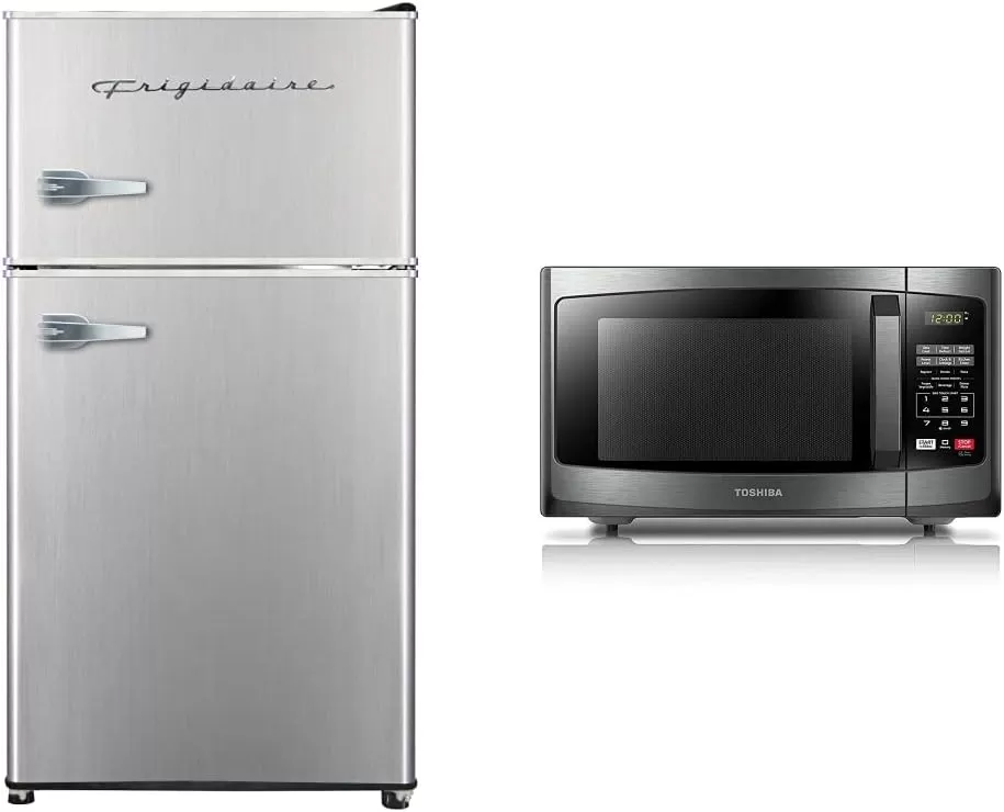 Frigidaire EFR451 2 Door Refrigerator/Freezer, 4.6 cu ft, Platinum Series, Stainless Steel, Double