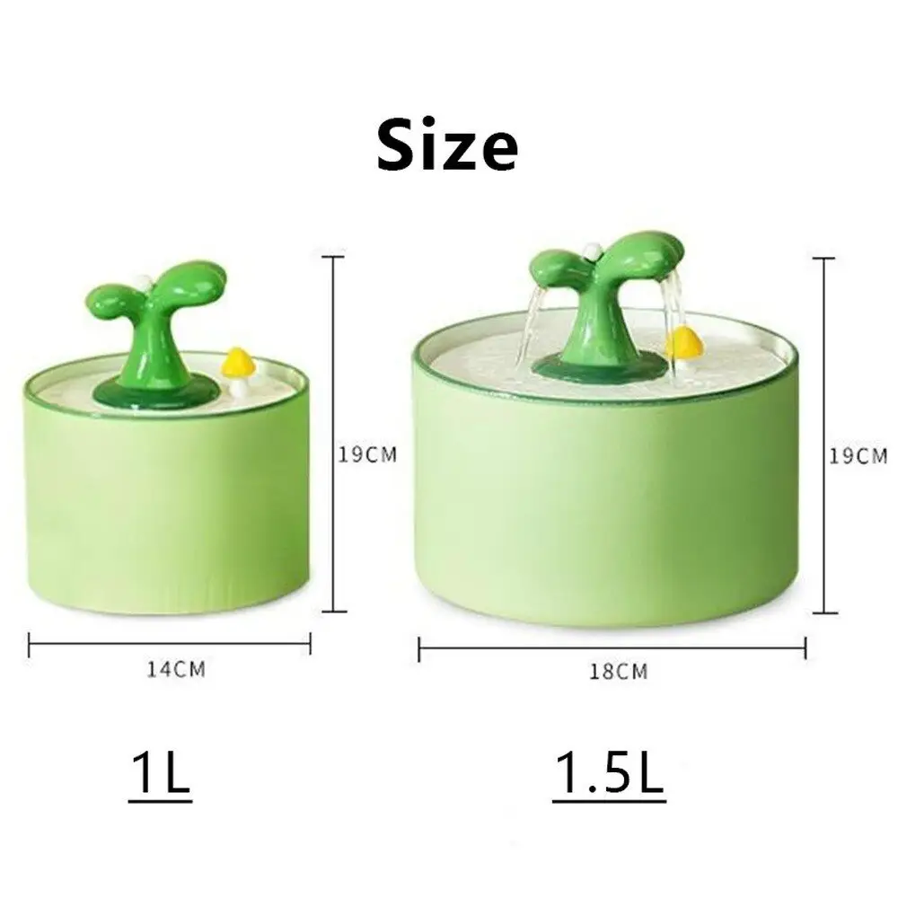 1.5L Electric Ceramic Pet Water Fountain Dispenser