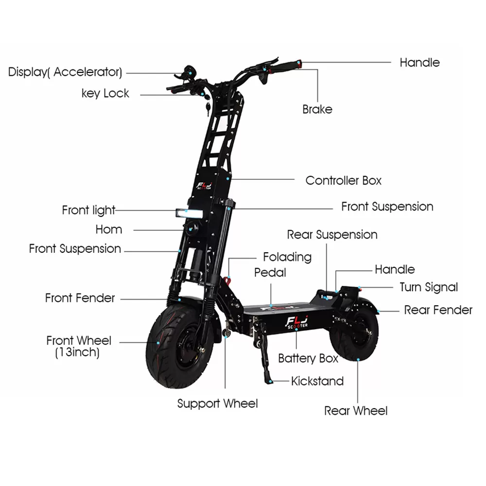 (ð¥Limited Time Sale) K6 6000W all terrain Fat wheels dual motor electric scooter with Max Speed 53MPH