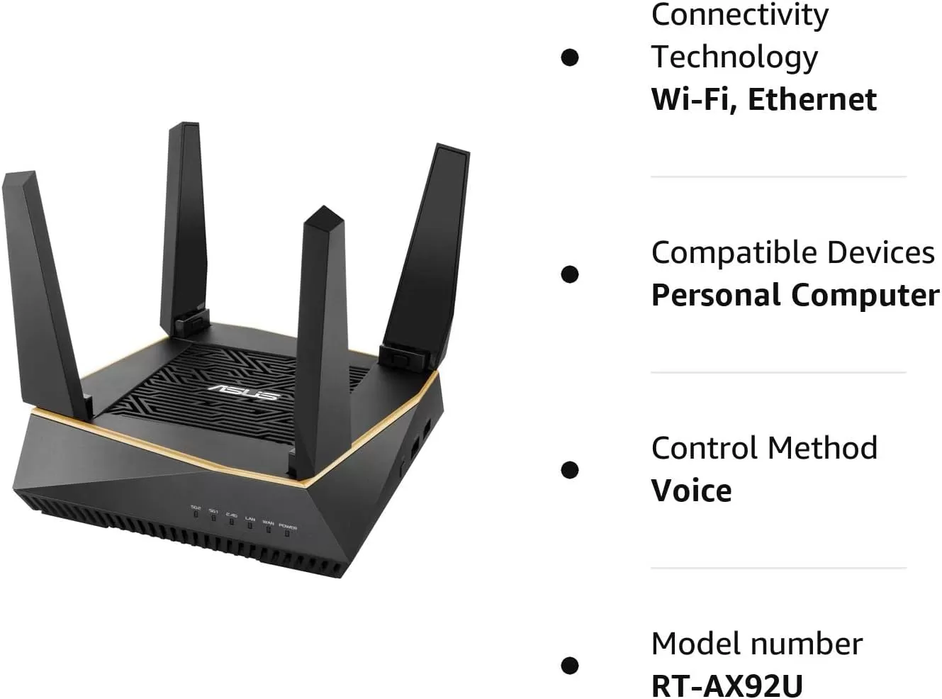 ASUS AC2900 WiFi Gaming Router (RT-AC86U) - Dual Band Gigabit Wireless Internet Router, WTFast Game Accelerator, Streaming, AiMesh Compatible, Included Lifetime Internet Security, Adaptive QoS