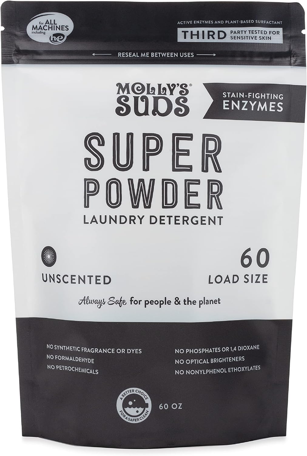 Molly's Suds Original Laundry Detergent Powder | Natural Laundry Detergent Powder for Sensitive Skin | Earth-Derived Ingredients, Stain Fighting | 120 Loads (Citrus Grove)