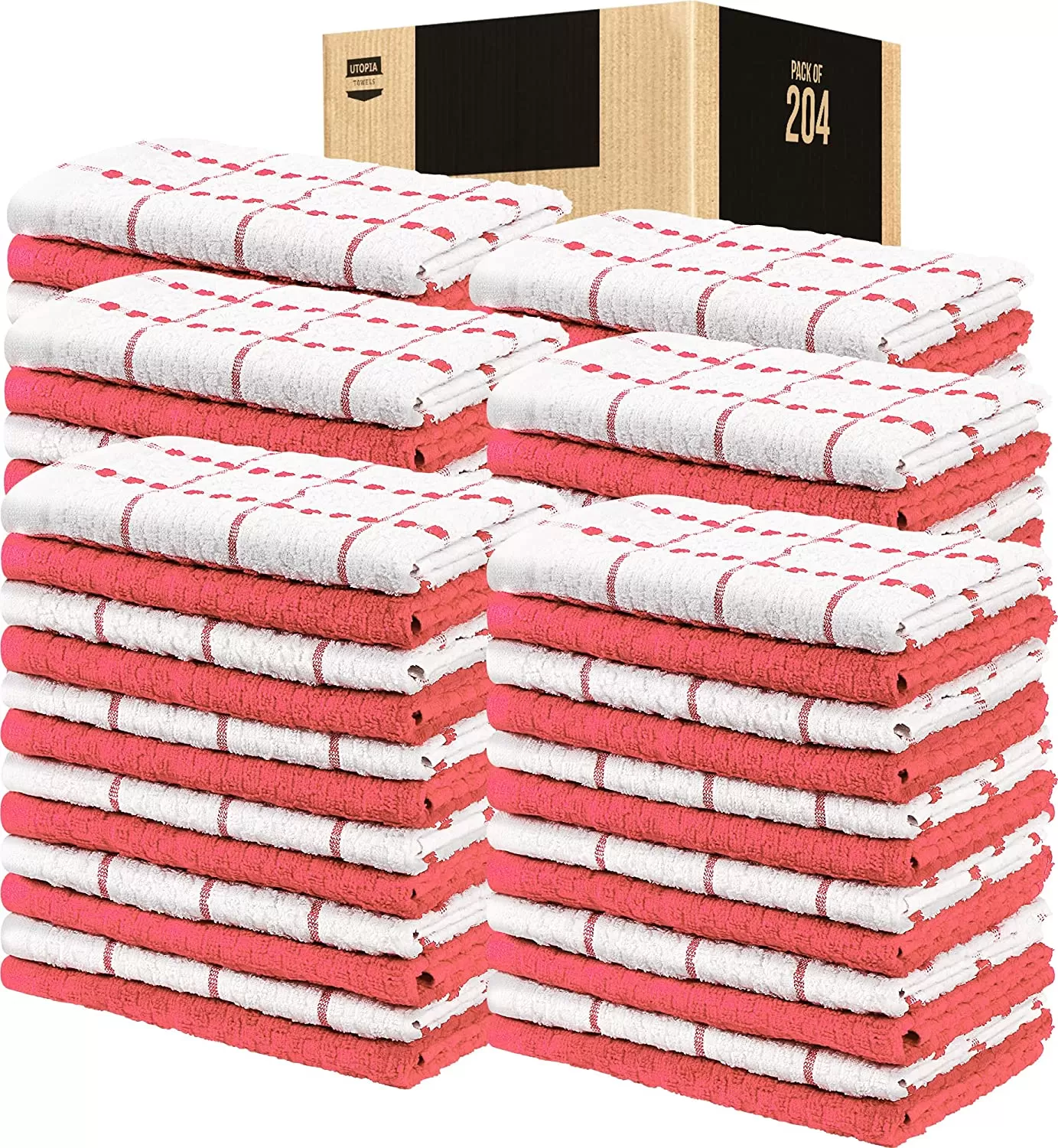 Kitchen Towels 12 Pack, 15 x 25 Inches, 100% Ring Spun Cotton Super Soft and Absorbent Linen Dish Towels, Tea Towels and Bar Towels Set (Black)