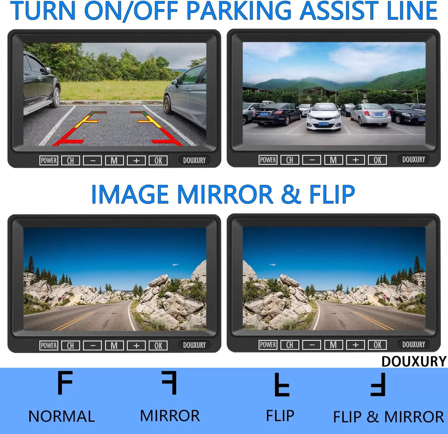Wireless Backup Camera for RV Truck Trailer Camper Digital 3 Rear/Side View Cameras & HD 1080P 4 Splits 7
