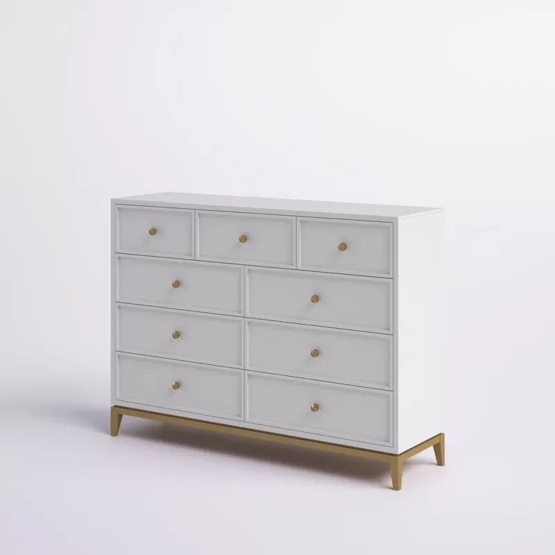 Yazmin 9 Drawer 60'' W Double Dresser