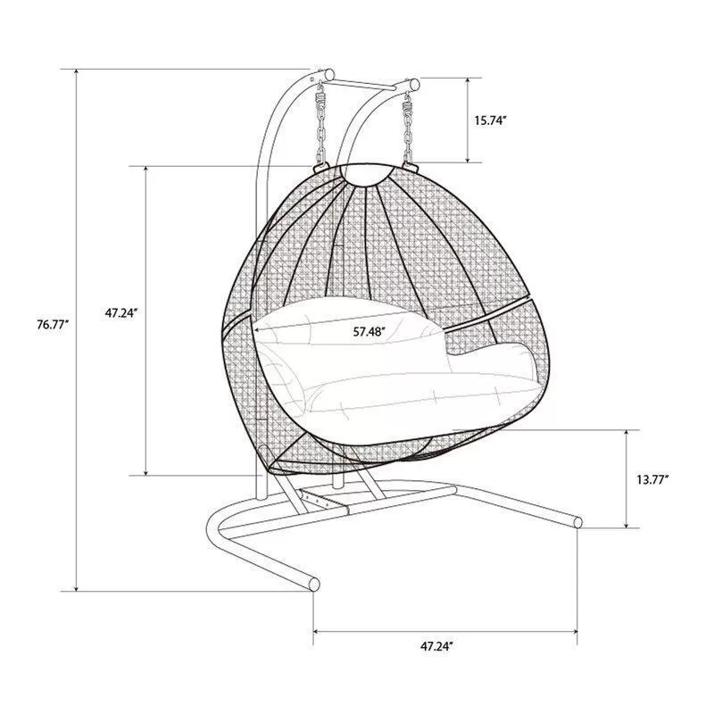 Double Swing Chair with Stand