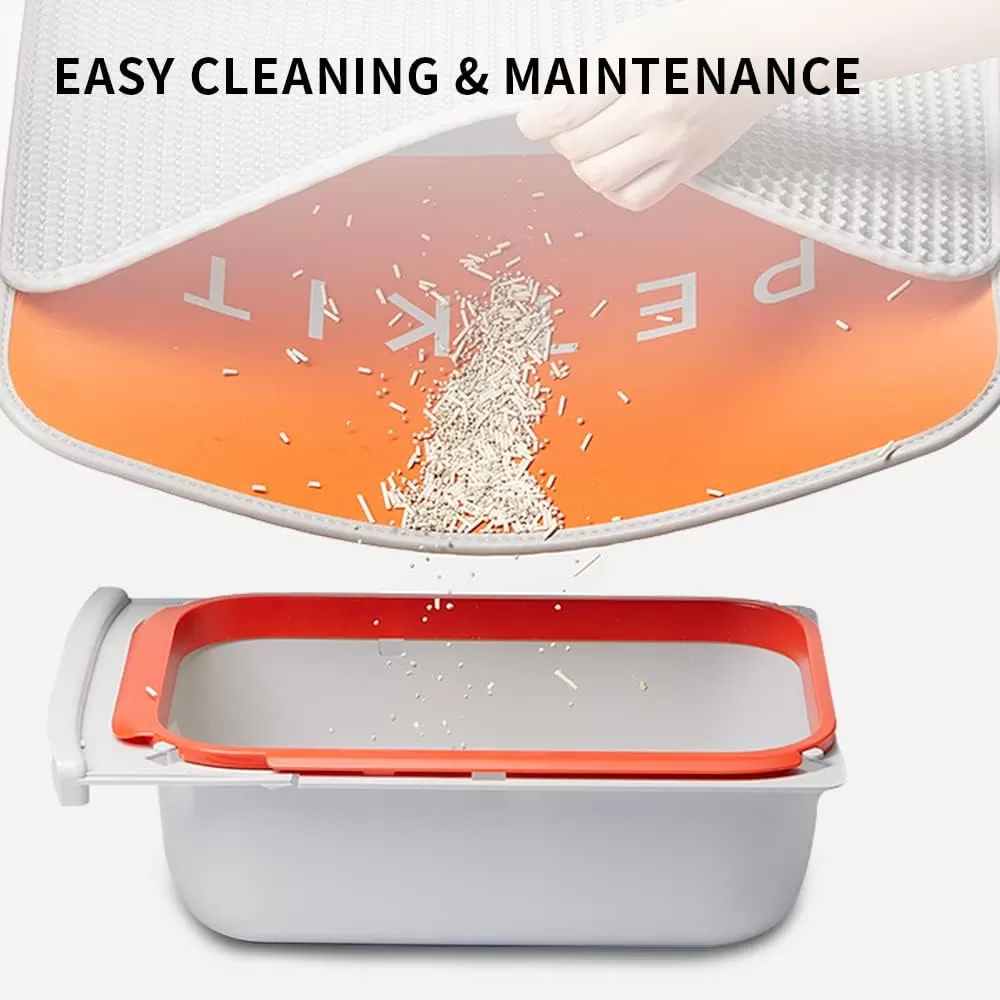 PETKIT Extra Large Self Cleaning Cat Litter Box for Multi Cats-76L, Automatic Cat Litter Box Strong Odor Eliminator, xSecure Integrated Safety Protection/APP Control Smart Cat Litter Box with Liner