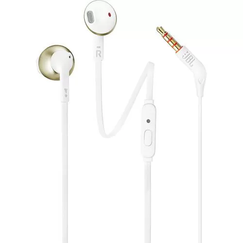 JBL T205 Earbud Headphones (Champagne Gold)