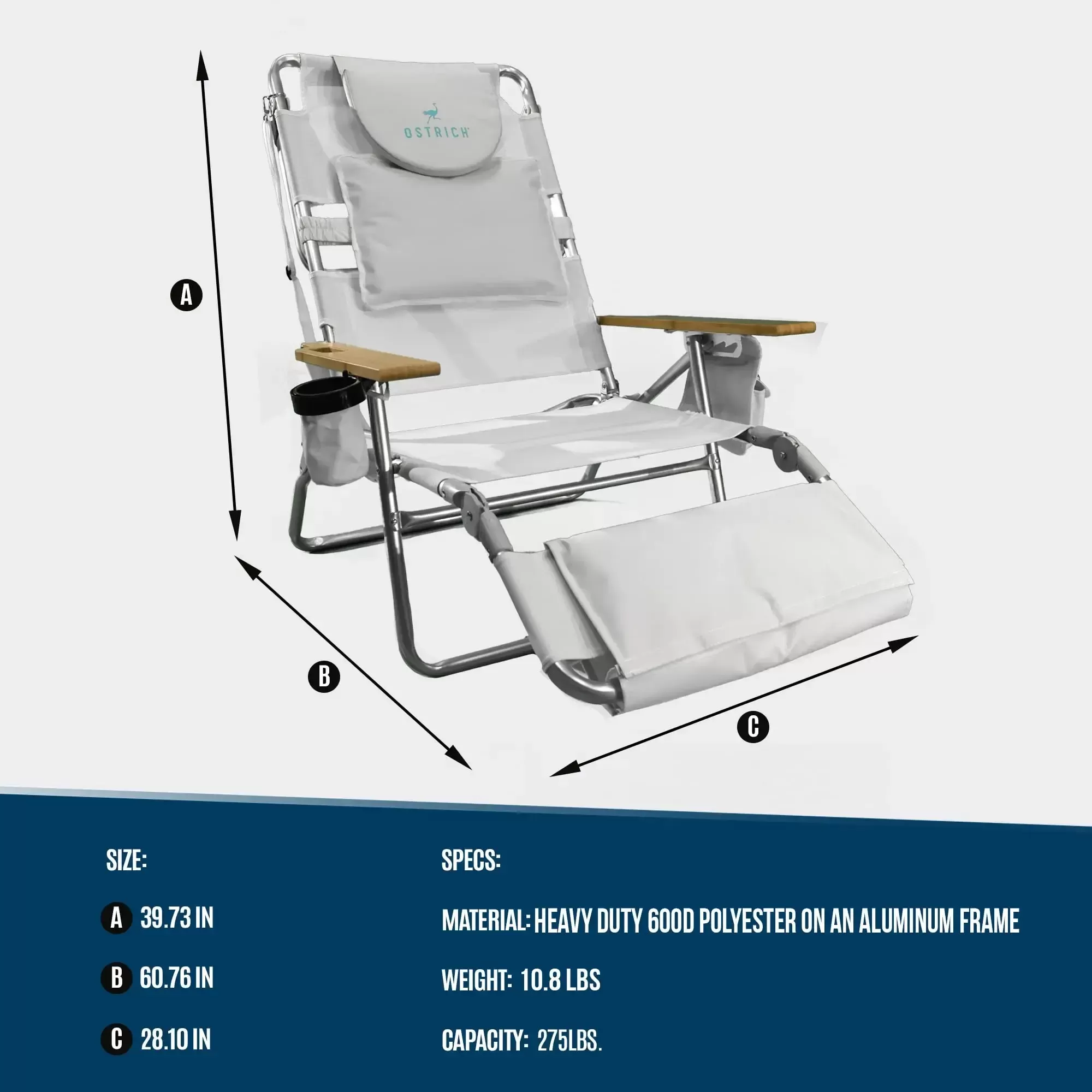 💝 Last Day For Clearance💥Ostrich 3-in-1 Lounge Chair