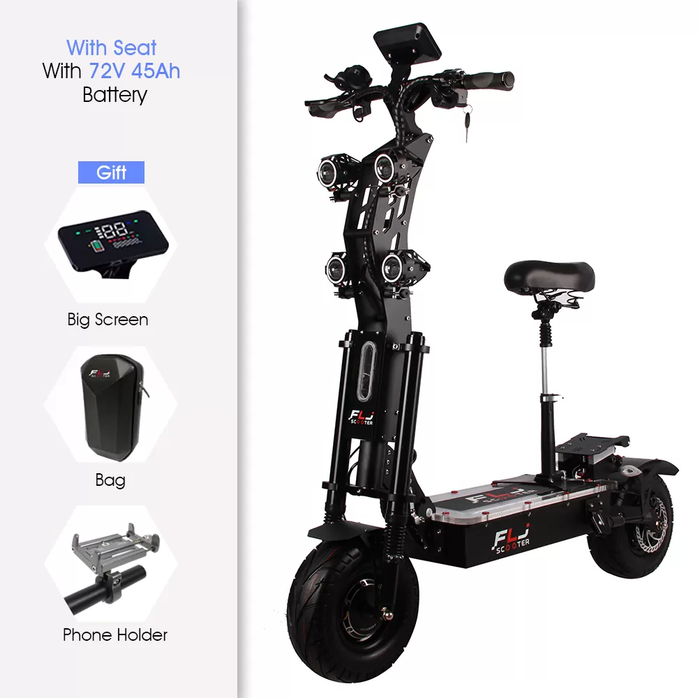 (ð¥Limited Time Sale) Upgraded SK2 72V 8000W 13inch fat wheel best electric Scooter E scooters