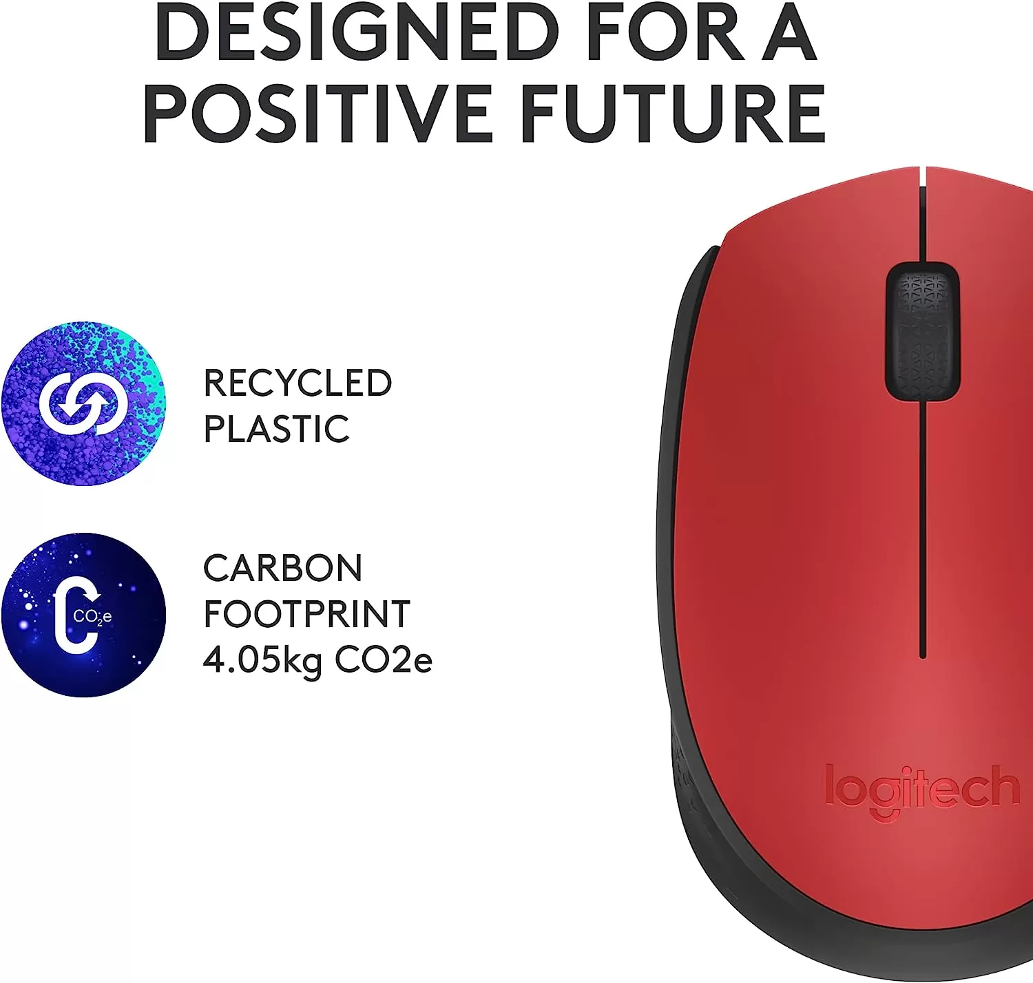 Logitech M170 Wireless Mouse for PC, Mac, Laptop, 2.4 GHz with USB Mini Receiver, Optical Tracking, 12-Months Battery Life, Ambidextrous - Blue Grey