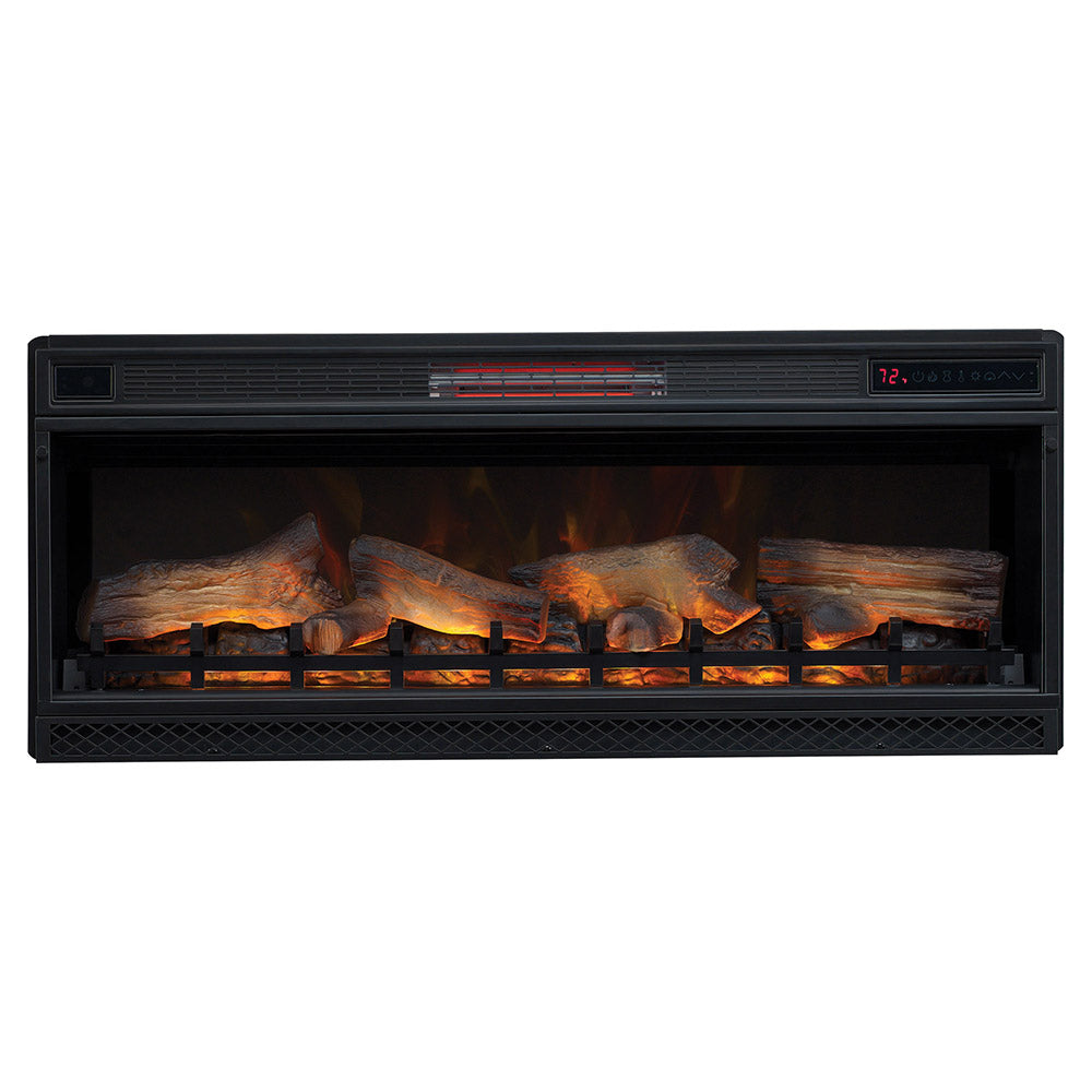 Gifford Electric Fireplace Media Console in Prairie Brown