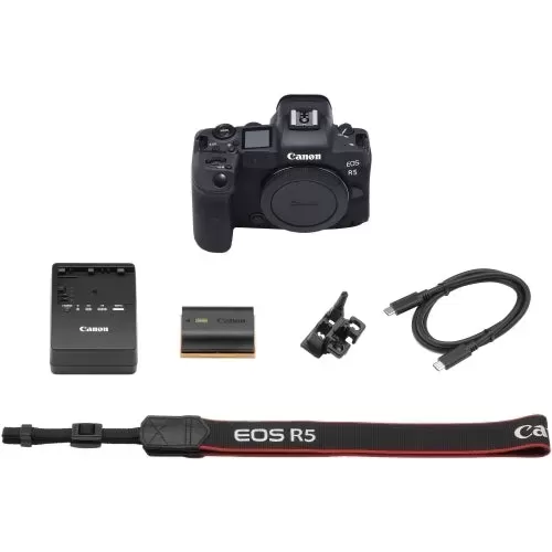 Canon EOS R5 Mirrorless Digital Camera | Body with BG-R10 Battery Grip & Extra Canon LP-E6NH Battery Bundle