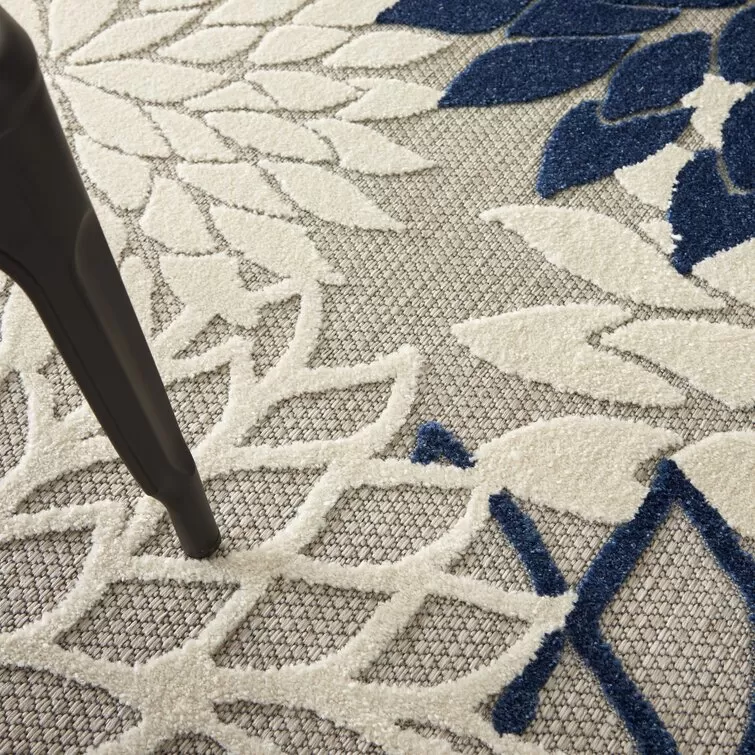 Rosario Navy/Ivory/Taupe Indoor/Outdoor Rug