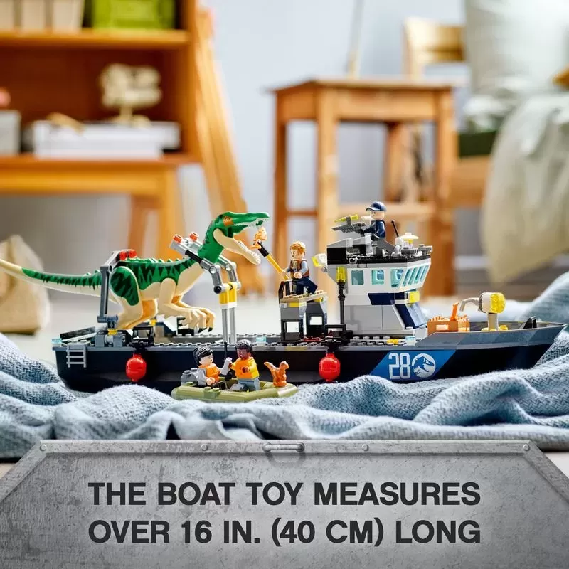 76942 JURASSIC WORLD BARYONYX DINOSAUR BOAT ESCAPE