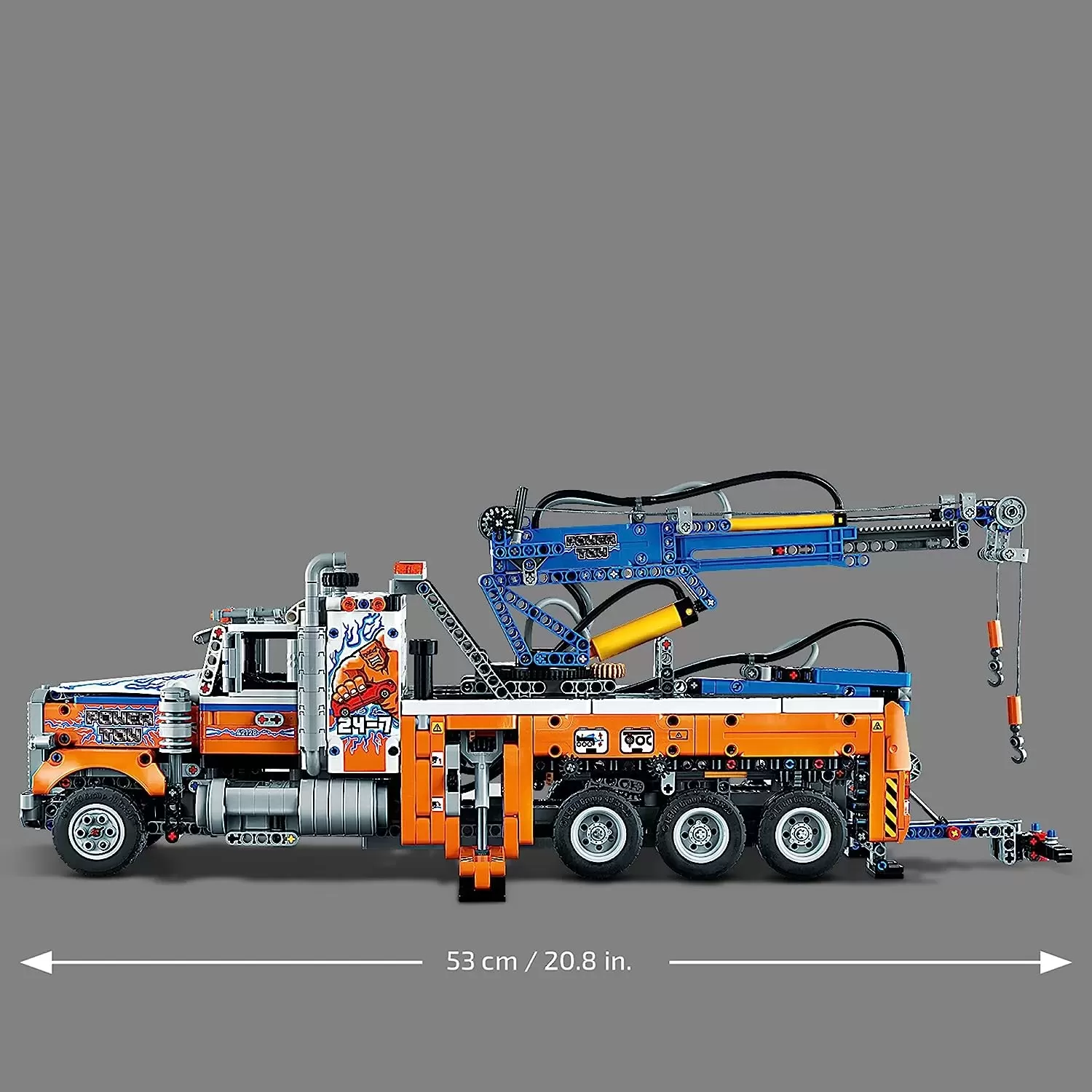 Technic Heavy-Duty Tow Truck 42128 with Crane Toy Model Building Set, Engineering for Kids Seriesv