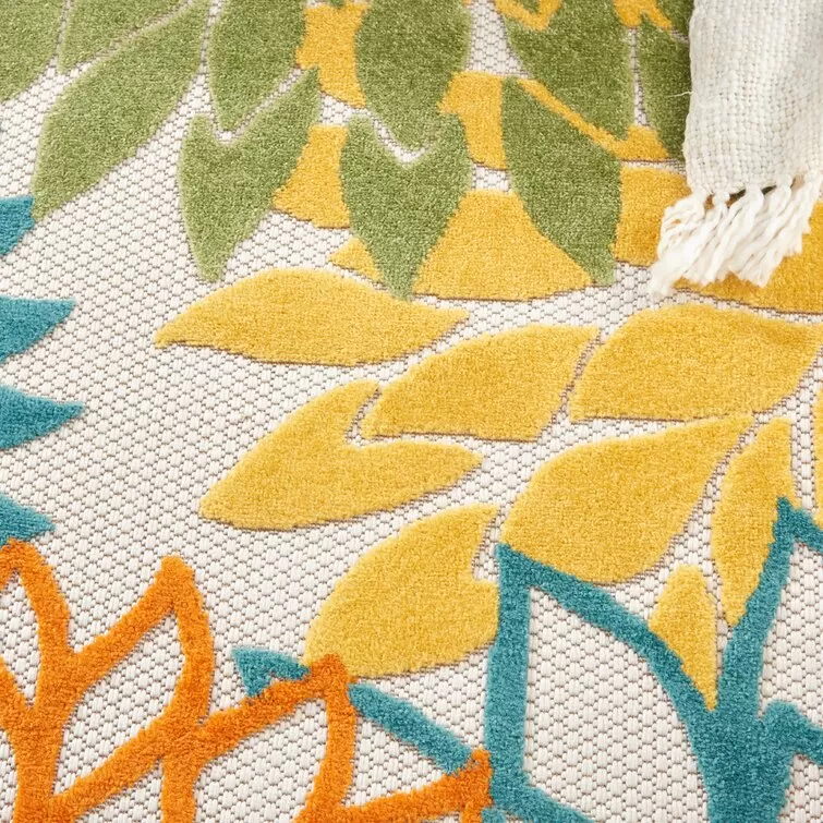 Miraloma Green/Red/Orange Indoor/Outdoor Rug