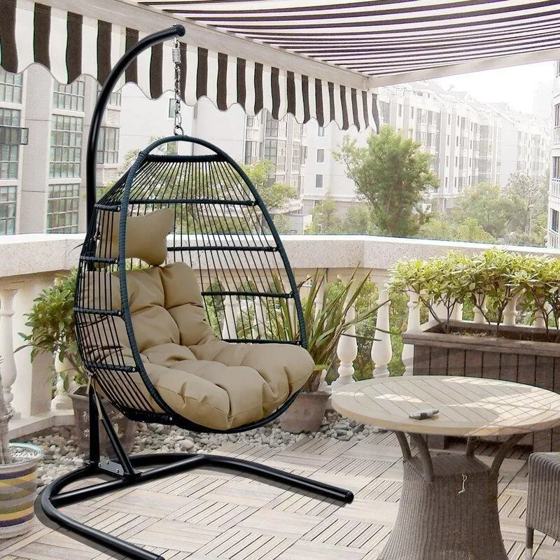 Egg Seat Hang Swing Chair With Stand