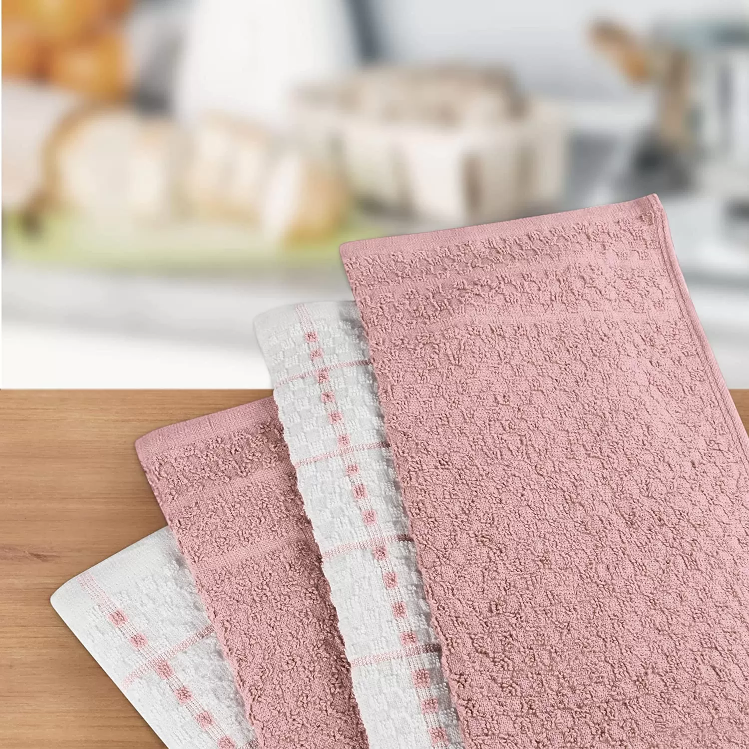 Kitchen Towels 12 Pack, 15 x 25 Inches, 100% Ring Spun Cotton Super Soft and Absorbent Linen Dish Towels, Tea Towels and Bar Towels Set (Black)