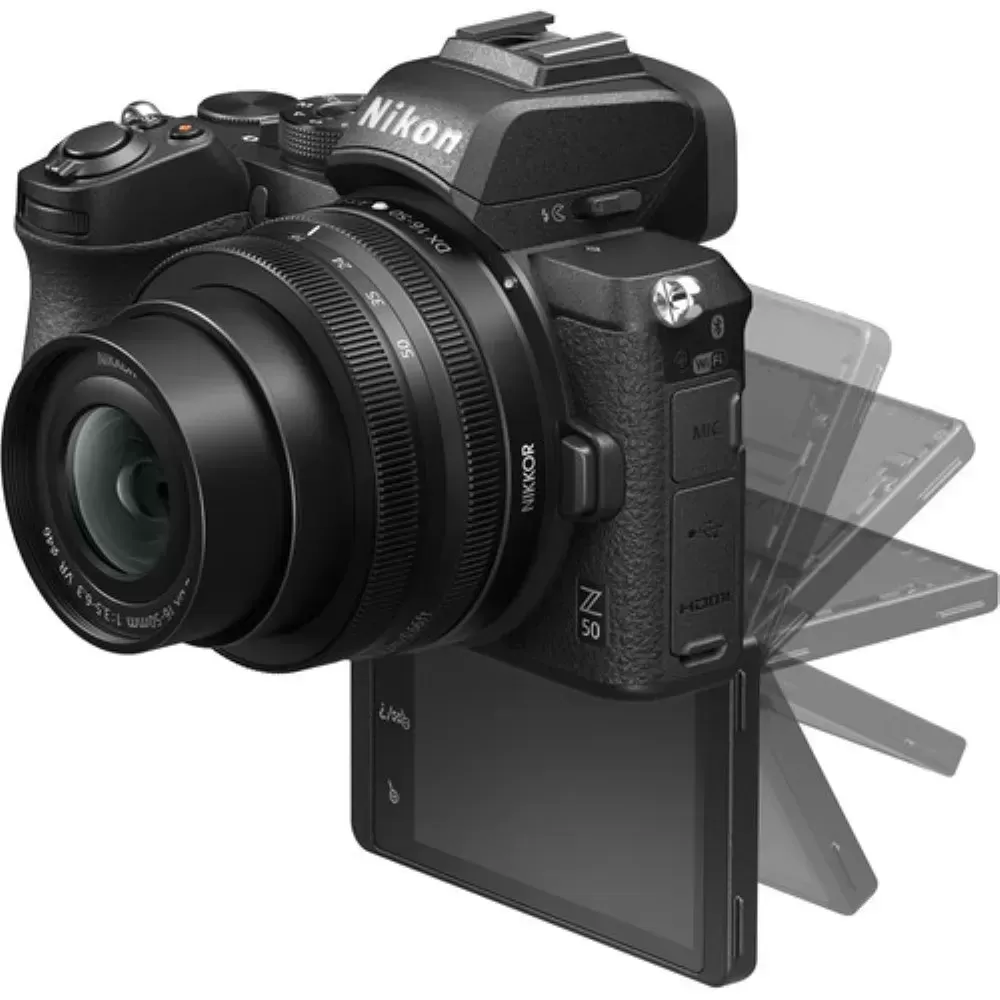 Nikon Z 50 Mirrorless Digital Camera with 16-50mm f/3.5-6.3 VR and 50-250mm f/4.5-6.3 VR Lenses