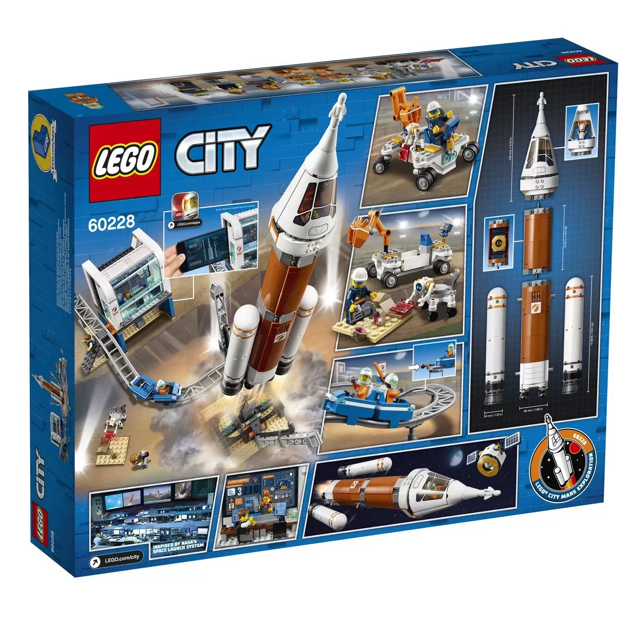 60228 CITY DEEP SPACE ROCKET AND LAUNCH CONTROL