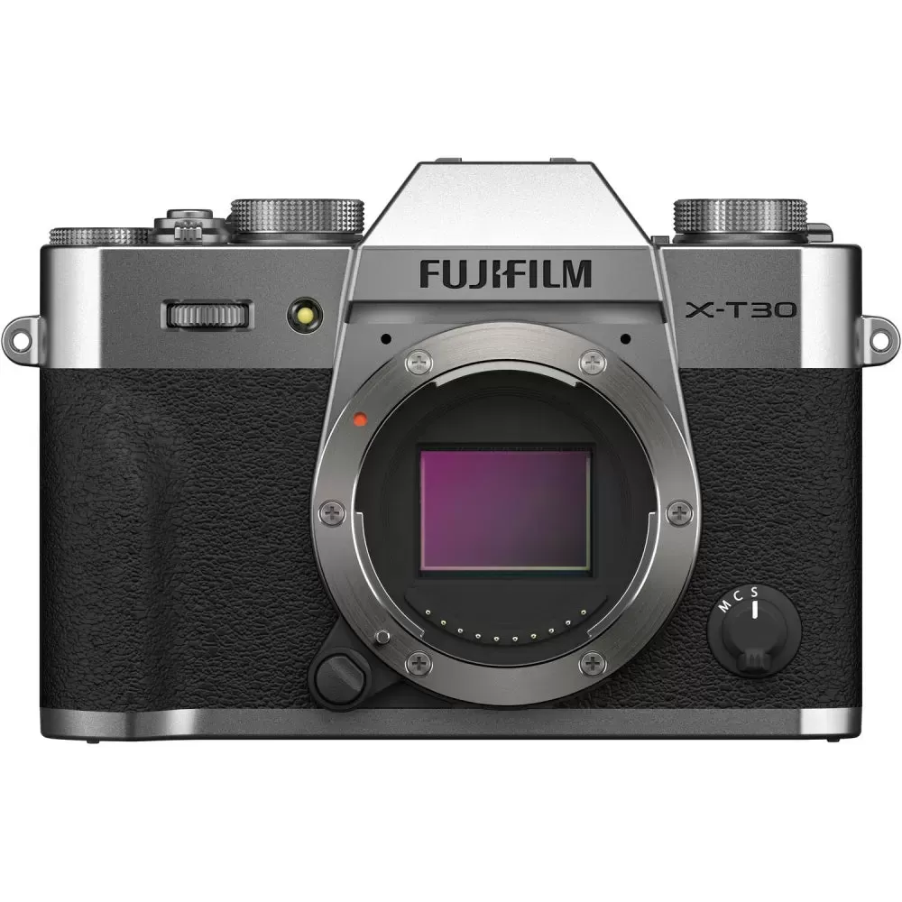 FUJIFILM X-T30 II Mirrorless Digital Camera | Body Only, Silver + Cleaning Kit | 6pc + Memory Card and Case + LCD Screen Protectors + Camera Case + Memory Card Reader + Lens Cap Keeper Bundle