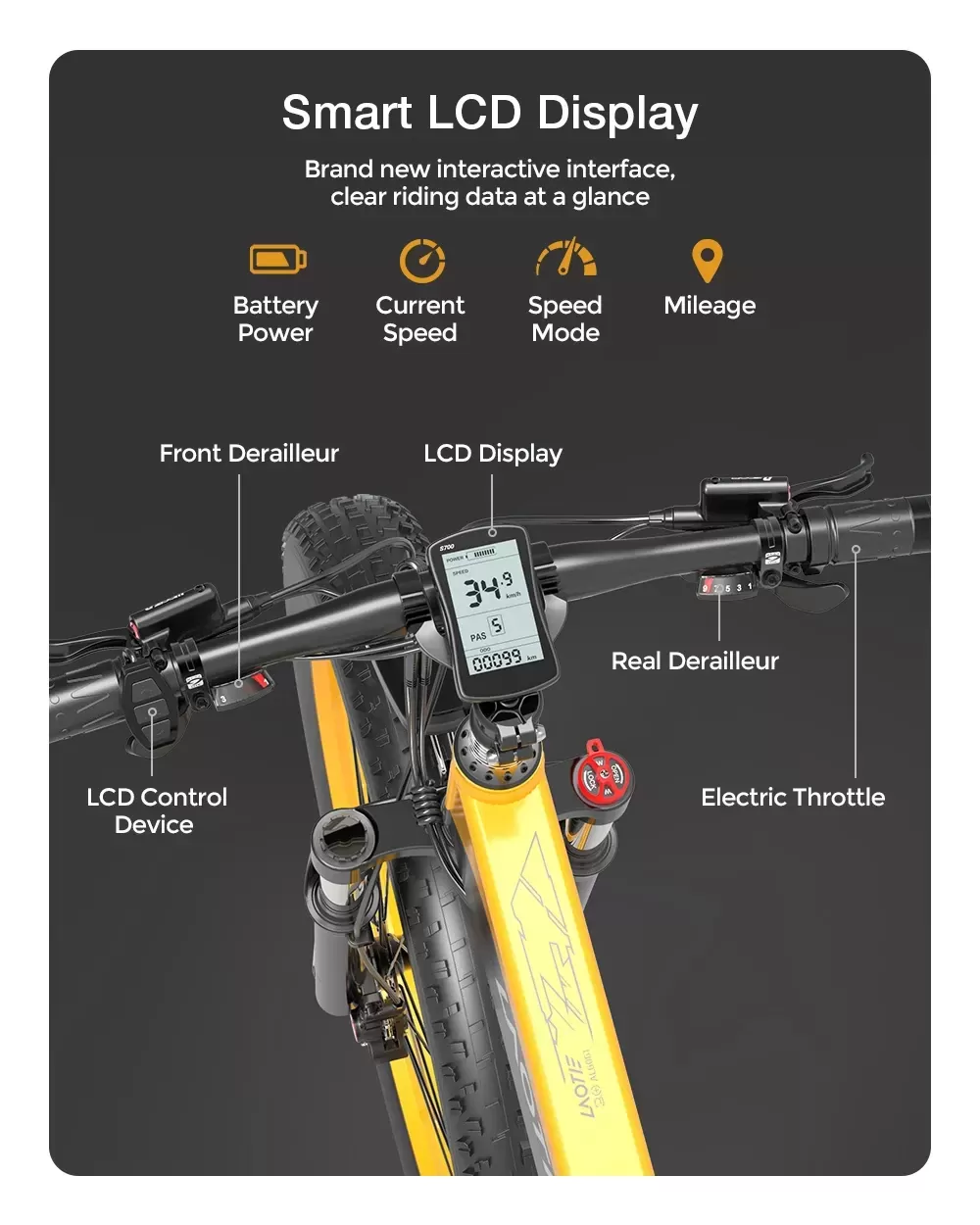 ✨Electric outdoor bike with 48V / 15AH battery✨