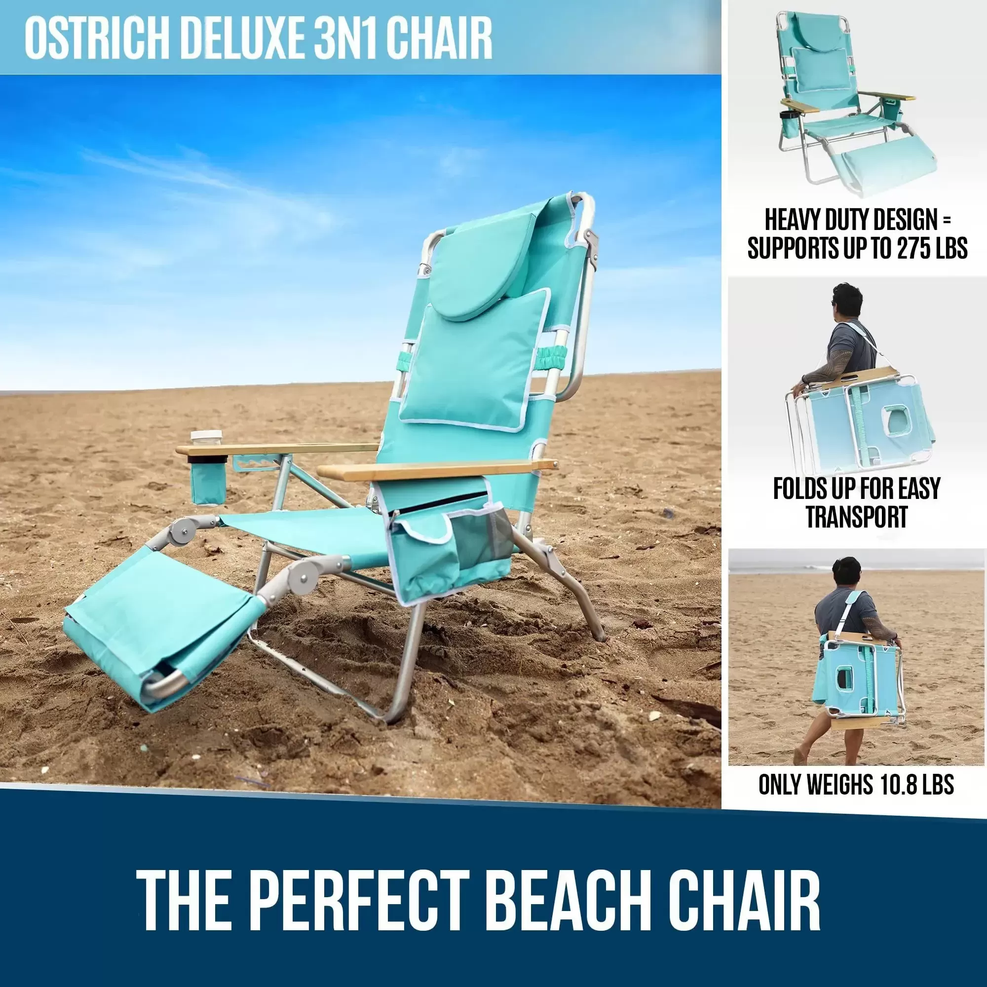 💝 Last Day For Clearance💥Ostrich 3-in-1 Lounge Chair
