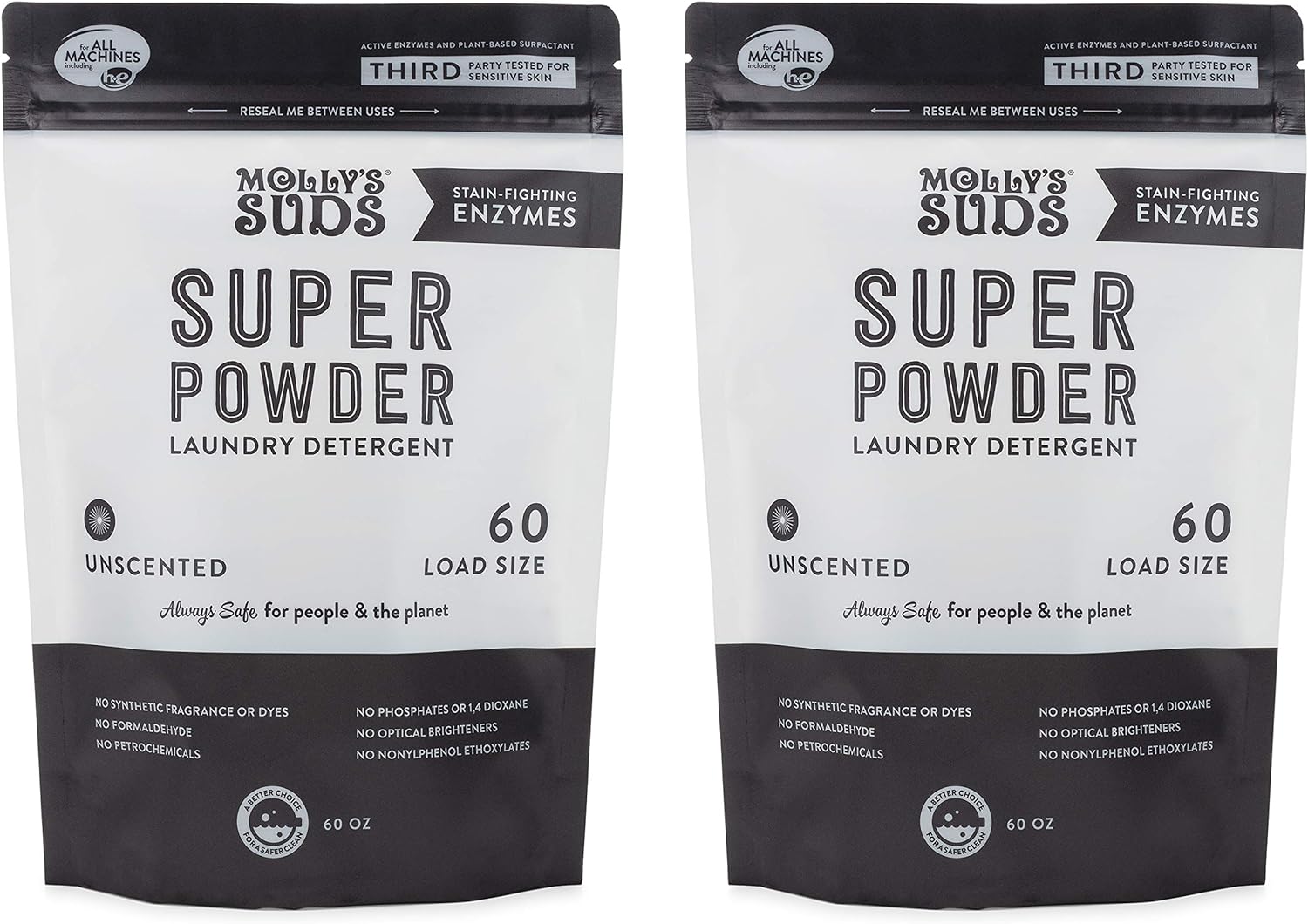 Molly's Suds Original Laundry Detergent Powder | Natural Laundry Detergent Powder for Sensitive Skin | Earth-Derived Ingredients, Stain Fighting | 120 Loads (Citrus Grove)