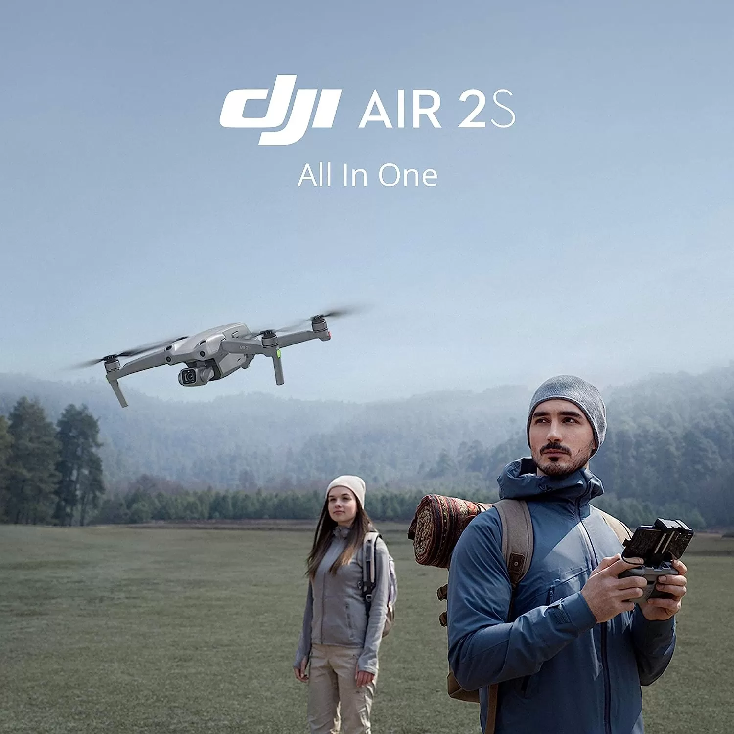 DJI Air 2S - Drone Quadcopter UAV with 3-Axis Gimbal Camera, 5.4K Video, 1-Inch CMOS Sensor, 4 Directions of Obstacle Sensing, 31-Min Flight Time, Max 7.5-Mile Video Transmission, MasterShots, Gray (Renewed)