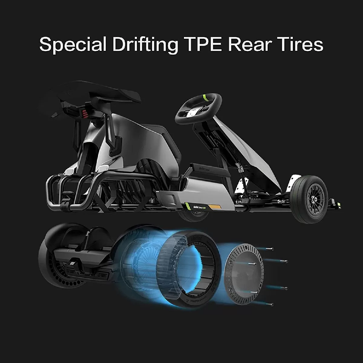 Outdoor Race Pedal Go Karting Car for Kids and Adults, Adjustable Length and Height