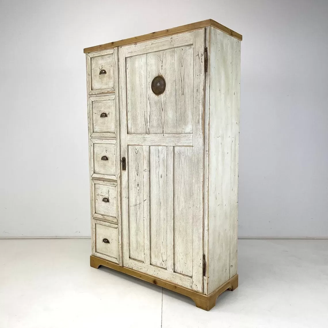 19th Century Eastern Europian Food Cabinet / Antique Storage Cabinet