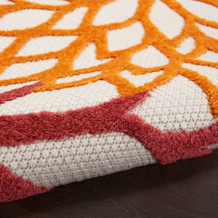 Miraloma Green/Red/Orange Indoor/Outdoor Rug