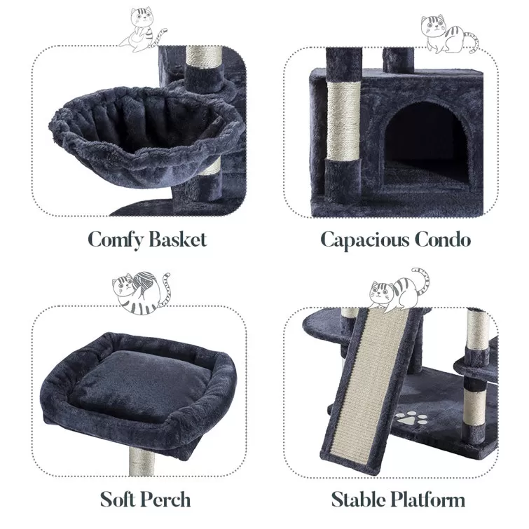 Lima Pet Heavy Duty 68 Inch Multi-Level Cat Tree