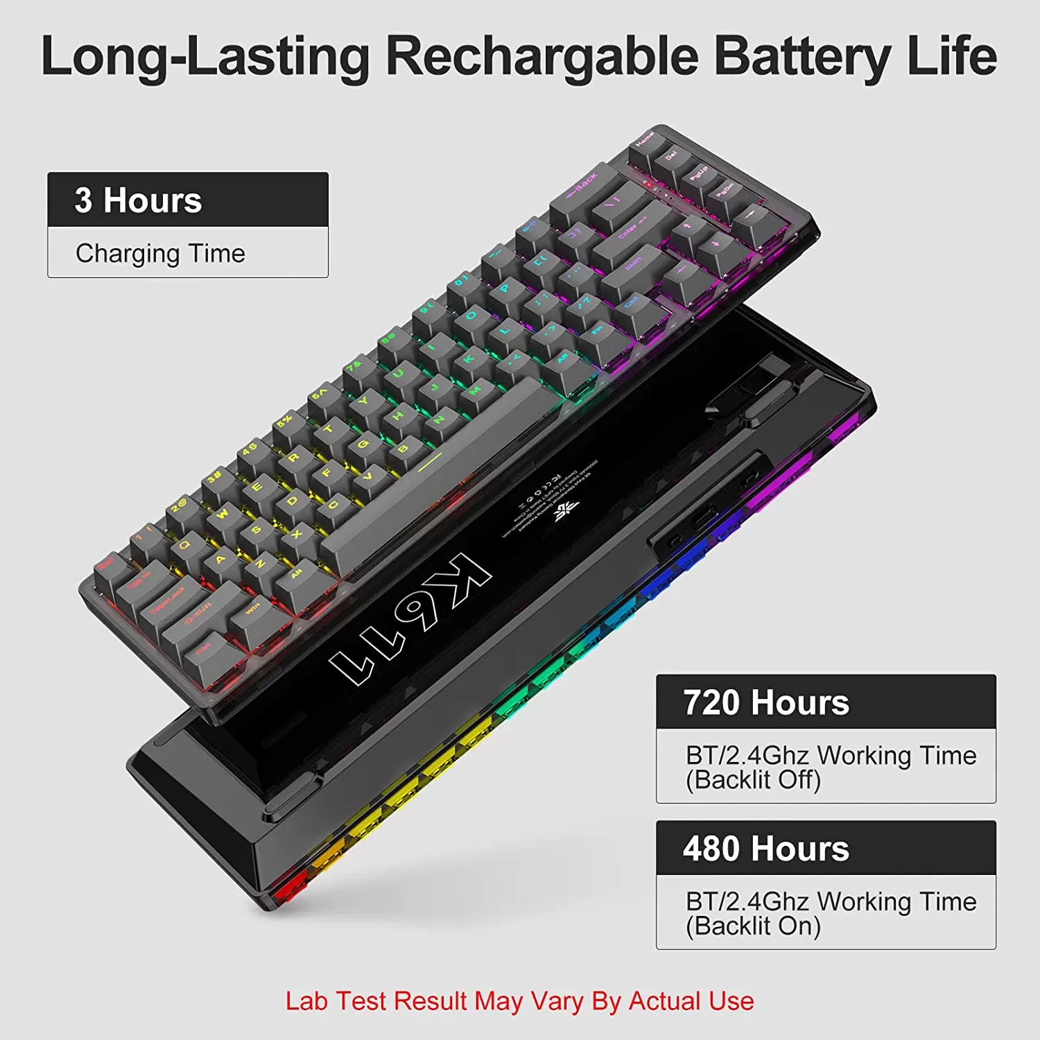 NPET K10 Wired Gaming Keyboard, LED Backlit, Spill-Resistant Design, Multimedia Keys, Quiet Silent USB Membrane Keyboard for Desktop, Computer, PC (Black)