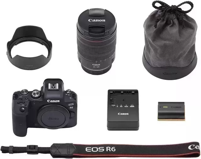 EOS R6 Full-Frame Mirrorless Camera + RF24-105mm F4 L Is USM Lens Kit