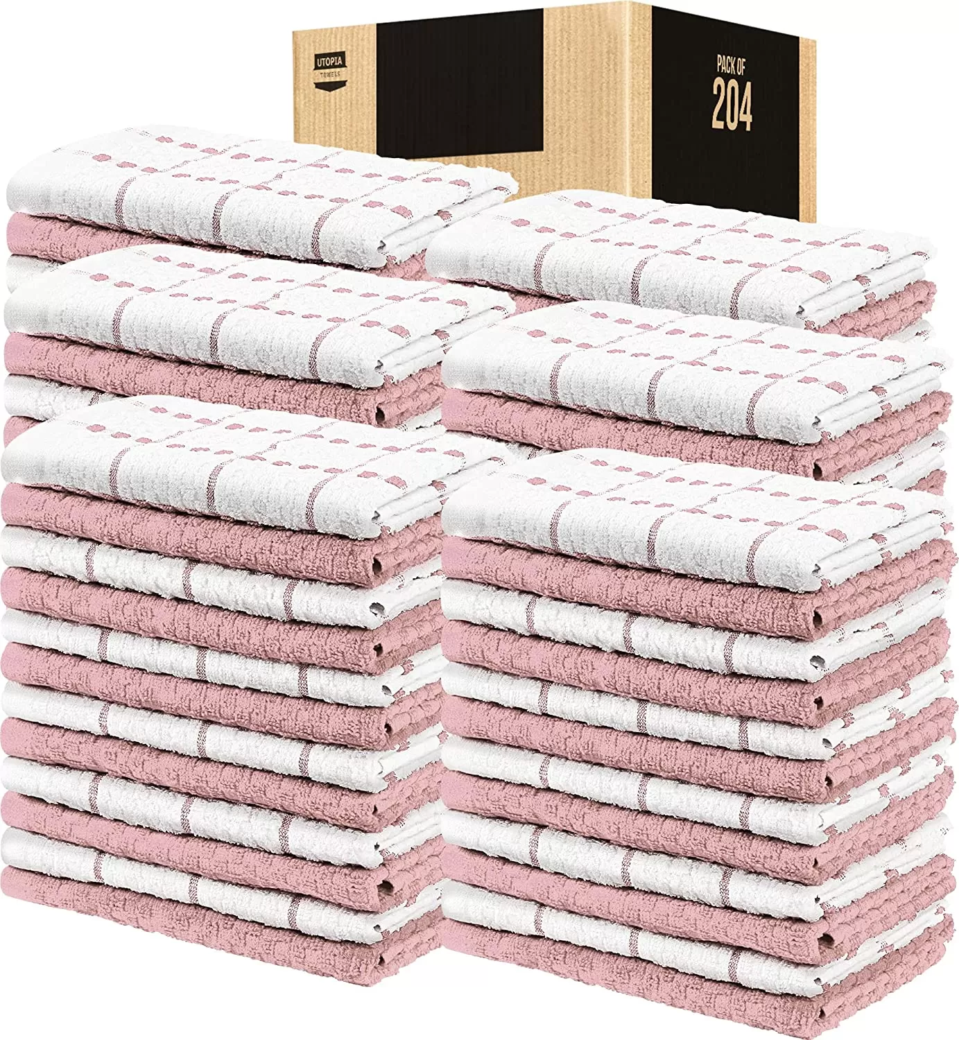 Kitchen Towels 12 Pack, 15 x 25 Inches, 100% Ring Spun Cotton Super Soft and Absorbent Linen Dish Towels, Tea Towels and Bar Towels Set (Black)