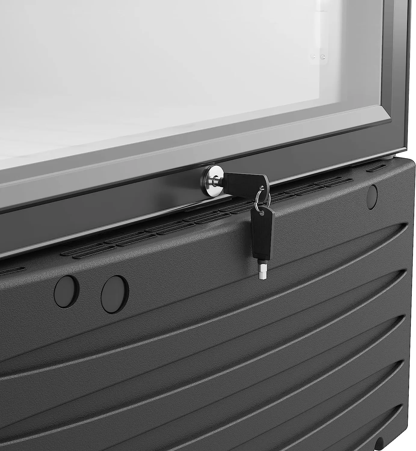 KoolMore Commercial One Glass Door Display Upright Beverage Refrigerator Cooler Merchandiser - 12 Cu. Ft [Black] (MDR-1GD-12C)