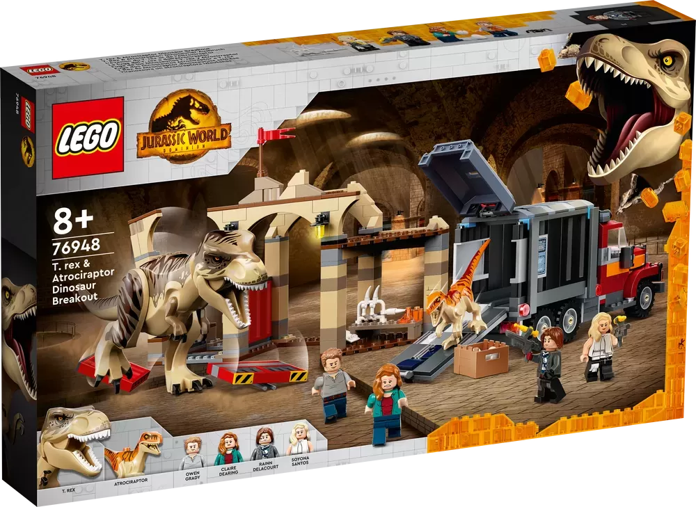 JURASSIC WORLD T. REX & ATROCIRAPTOR DINOSAUR BREAKOUT 76948