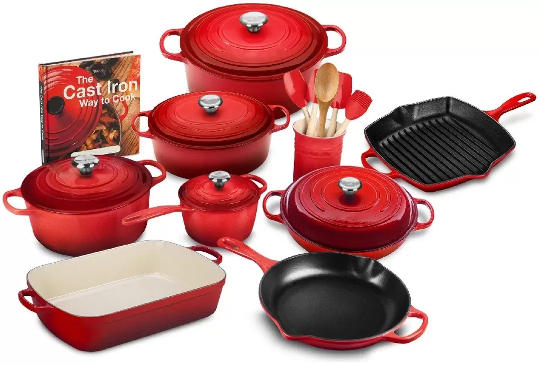 [🔥Limited time offer Only Today! ]20-piece Signature Cast Iron Cookware