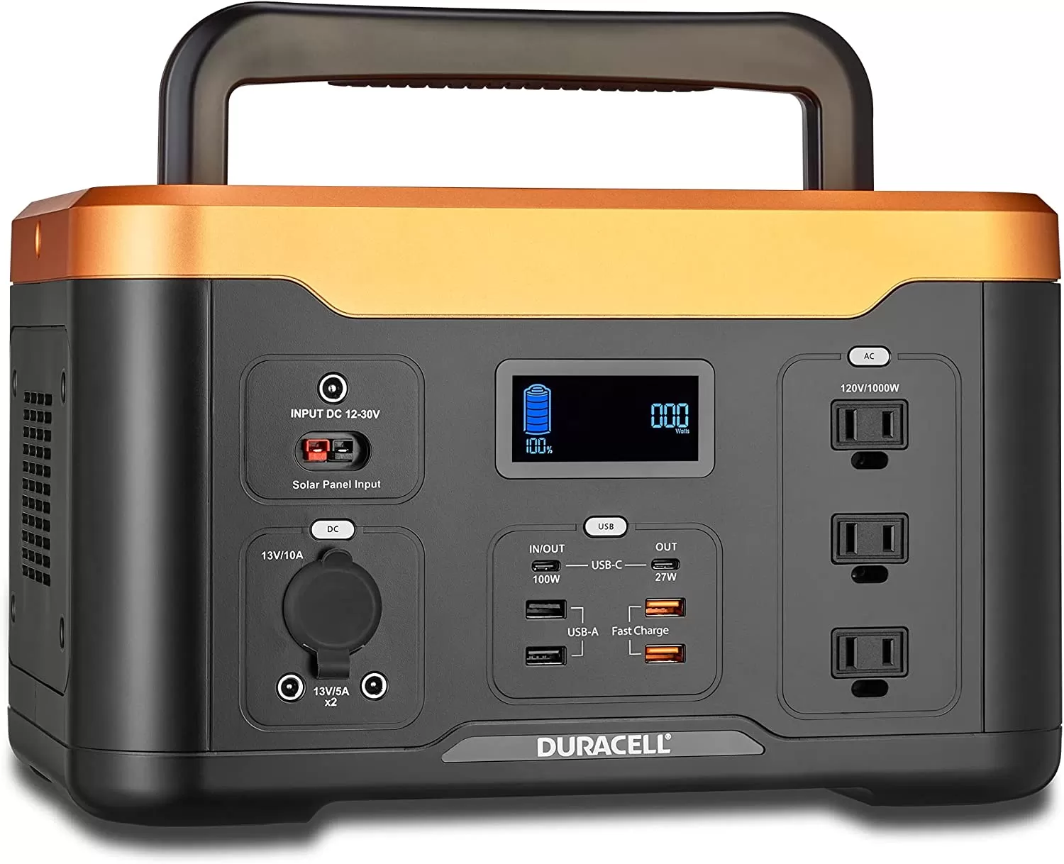 Duracell Portable Power Station 300W (292Wh/120V) Lithium Battery Backup Portable Solar Generator (Solar Panel Sold Separately) for Power Outages, Home Emergency Kits, Camping, Backyard, and Outdoor