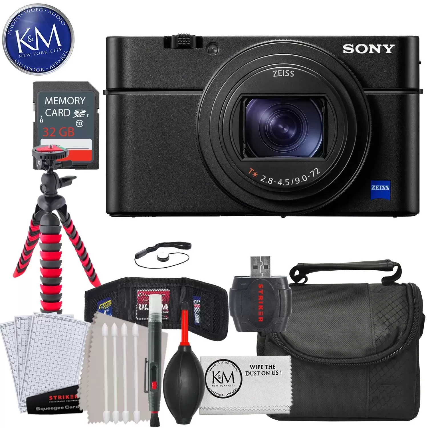 Sony Cyber-shot DSC-RX100 VII Digital Camera w/ 32GB Memory and Striker Essential Bundle