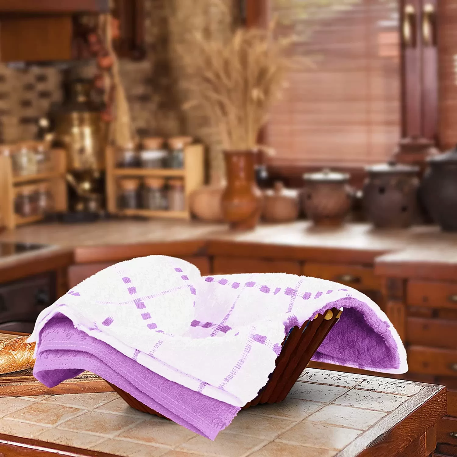 Kitchen Towels 12 Pack, 15 x 25 Inches, 100% Ring Spun Cotton Super Soft and Absorbent Linen Dish Towels, Tea Towels and Bar Towels Set (Black)