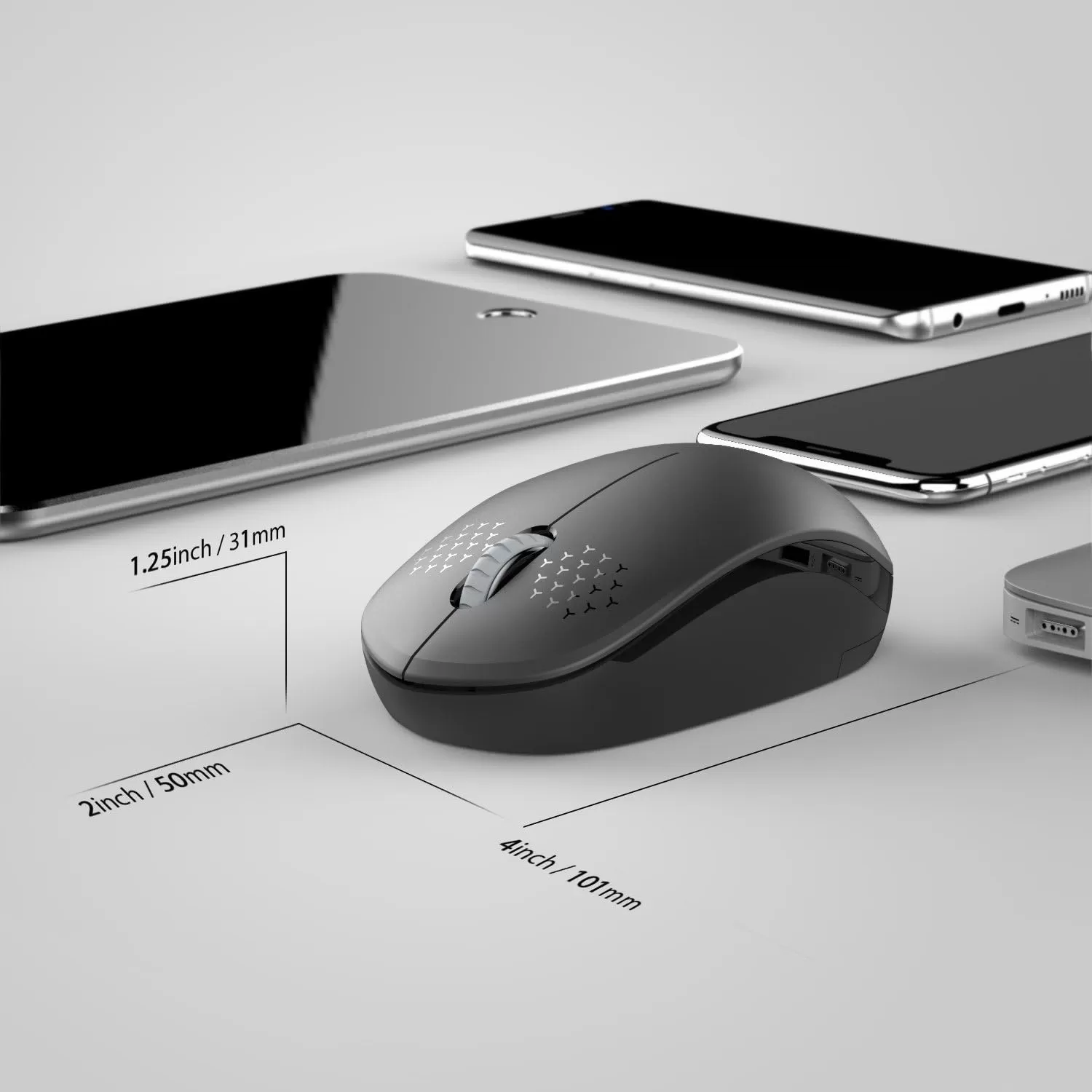seenda Wireless Mouse, 2.4G Noiseless Mouse with USB Receiver - Portable Computer Mice for PC, Tablet, Laptop with Windows System - Mint Green