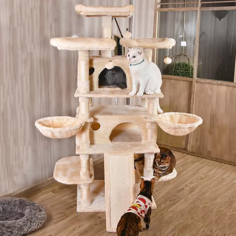Lima Pet Heavy Duty 68 Inch Multi-Level Cat Tree