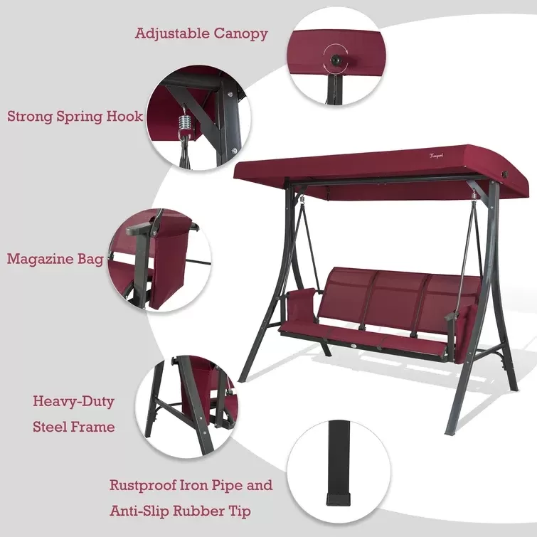 Otteridge Patio Porch Swing with Stand